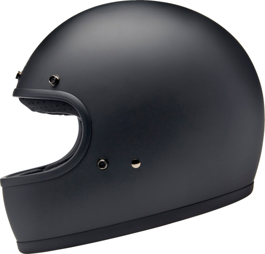 Black BILTWELL Gringo S motorcycle helmet in flat black with 2XL size, featuring a sleek, smooth design and matte finish.