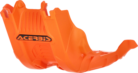 Acerbis orange skid plate for KTM 250/350 SX-F 2023 motocross bike, body protection component with branding details.