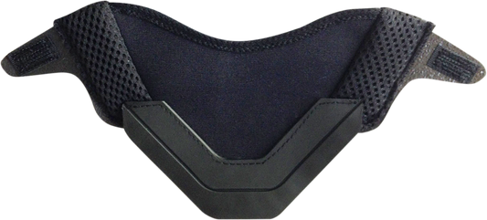 Black AFX FX-41DS chin curtain for motorcycle helmet, protective gear accessory by Bill's Exhausts, shown attached to helmet.
