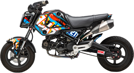 YOSHIMURA P7 TLD HON graphic kit with custom racing graphics and 54 logo on a motorcycle fairing or body panel.