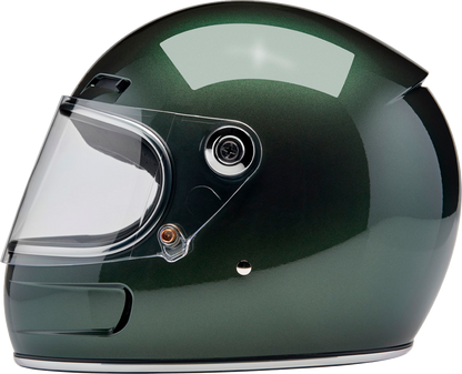 BILTWELL Gringo SV helmet in metallic Sierra Green, small size, with a sleek, glossy finish and aerodynamic design.