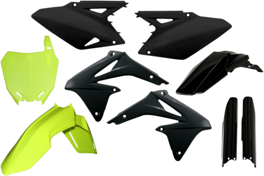 ACERBIS Full Replacement Body Kit - Black/Fluorescent Yellow 2198035137 - Howling Moto