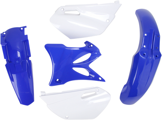 Acerbis OEM standard replacement body kit for motorcycles, displayed in black with detailed panels and mounting points.