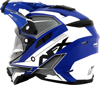 Bill's Exhausts AFX FX-41 helmet in matte blue, large size, featuring a sleek motorcycle helmet design.