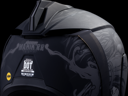 Dark black ICON Airform™ helmet for men with MIPS® protection, size small, featuring a sleek aerodynamic design.