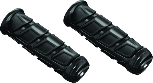 Kuryakyn Kinetic Grips Universal 1 Inch Gloss Black for Honda VTX and Shadow motorcycle handlebars