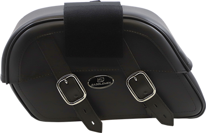 Bill's Exhausts SADDLEMEN Drifter Slant Saddlebags large seat with rugged leather finish and sturdy design for motorcycle touring.