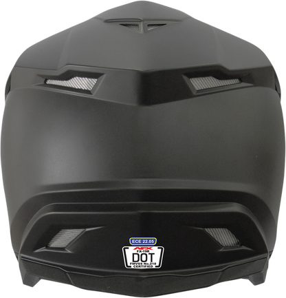 Bill's Exhausts AFX FX-19R helmet in matte black, large size, with a sleek aerodynamic design and clear visor.