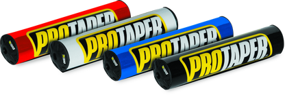 Black ProTaper Molded 10-inch bar pad for motorcycle handlebars, shown on a motorcycle handlebar in the image.