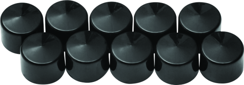 Kuryakyn Kool Kaps 5/16 inch Allen bolt cover caps in glossy black, designed for motorcycle and vehicle hardware.