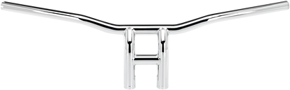 Chrome BILTWELL Tyson XL Pullback Handlebars for motorcycles, 8-inch width, featuring a sturdy, stylish design.