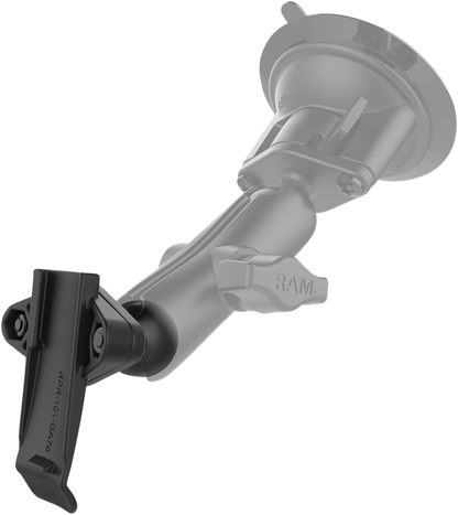 Garmin RAM-B-202-GA76U Spine Mount ball joint engine mount by RAM MOUNTS, with metal construction and mounting hardware visible.
