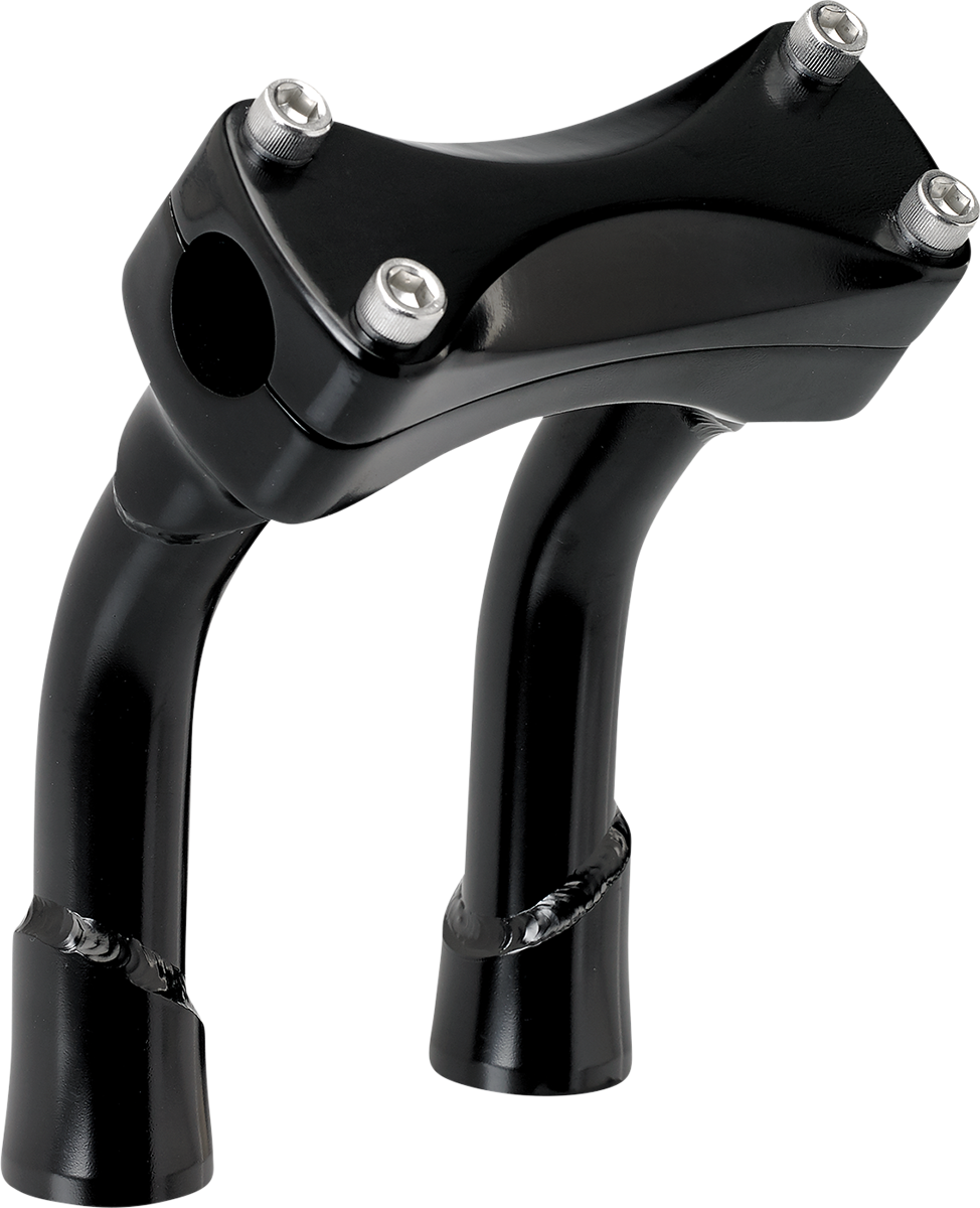 Black BILTWELL Murdock oversized pullback handlebars with 6-inch rise, designed for motorcycle handlebar replacement.