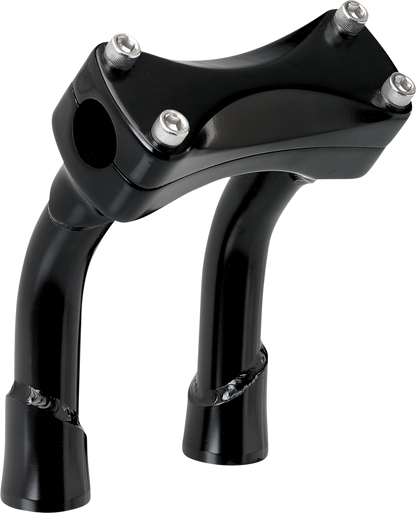 Black BILTWELL Murdock oversized pullback handlebars with 6-inch rise, designed for motorcycle handlebar replacement.
