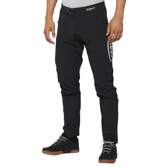 Black 100% R-Core-X pants by Bill's Exhausts in US size 32, showing the front view and durable fabric details.