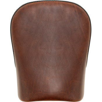 Bill's Exhausts SADDLEMEN Pillion Pad Lariat XL seat for Harley Davidson 2004-2022 motorcycle, showing textured leather surface.