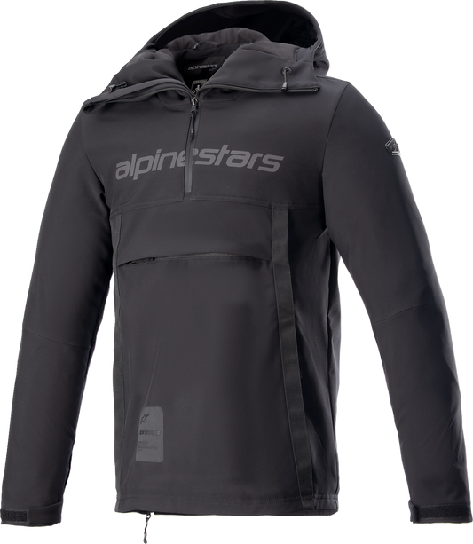 Alpinestars Sherpa jacket in black, large size, featuring a cozy fleece interior and stylish design.