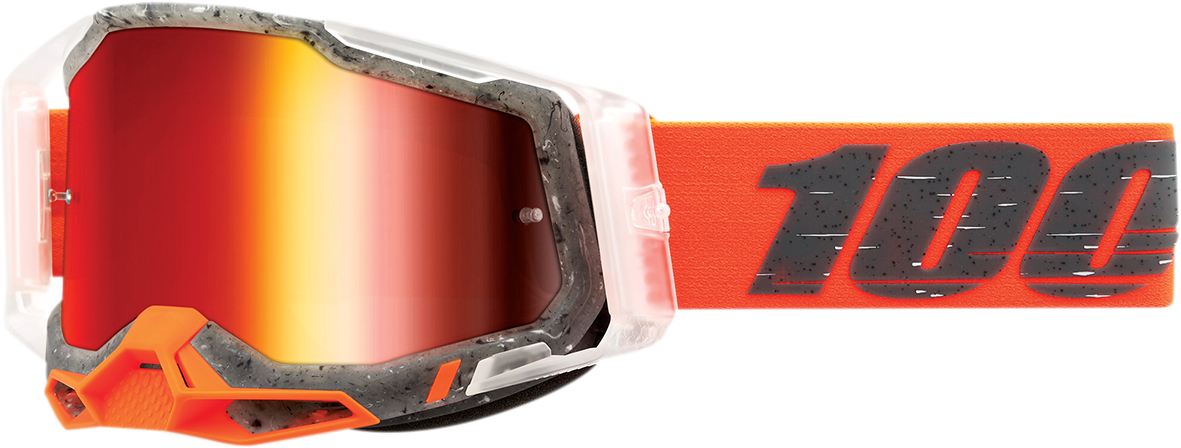 100% Racecraft 2 Goggles - Schrute - Red Mirror 50010-00014 - Howling Moto