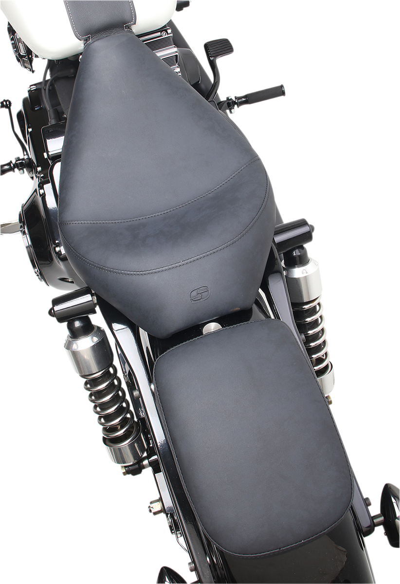 Bill's Exhausts SADDLEMEN Brushed S3 Pad seat, 7-inch size, with textured brushed surface and ergonomic design.