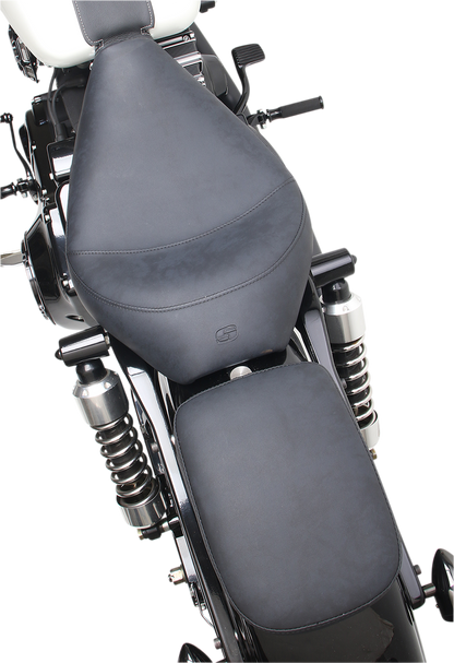 Bill's Exhausts SADDLEMEN Brushed S3 Pad seat, 7-inch size, with textured brushed surface and ergonomic design.