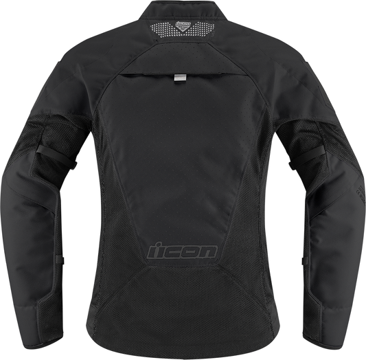 Bill's Exhausts ICON Women's Mesh AF Jacket in Stealth color, 2XL, featuring lightweight mesh fabric and stylish design.