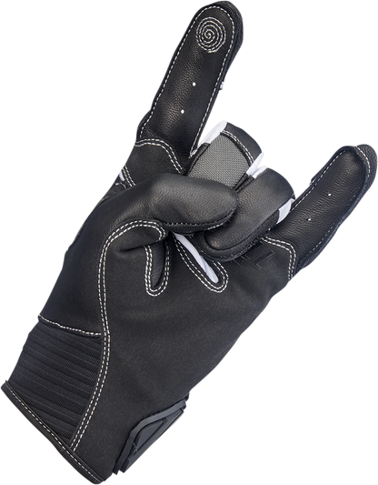 Gray BILTWELL Bridgeport gloves in XL size, featuring durable leather and comfortable fit for motorcycle riding.