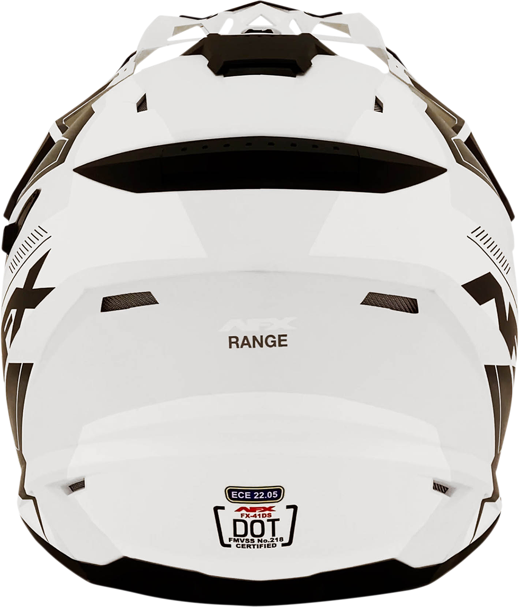 Bill's Exhausts AFX FX-41 Helmet in matte white, medium size, designed for motorcycle riders with a sleek, aerodynamic look.