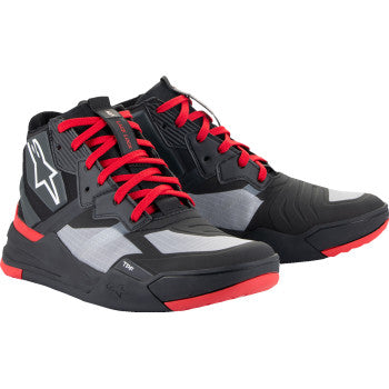 Alpinestars Speedflight racing shoes in black, red, and white, US size 14, featuring sleek design and sporty style.