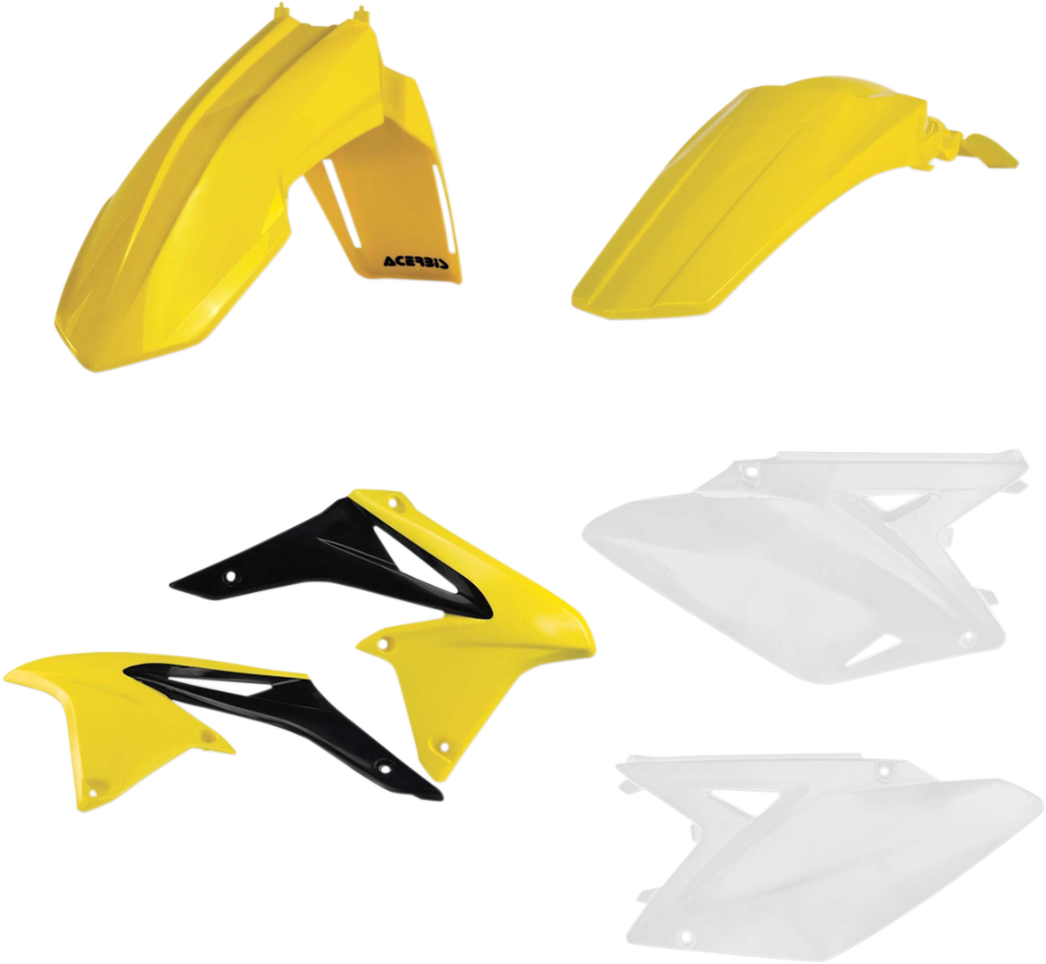 Acerbis OEM 2018 standard replacement body kit for motorcycles, displayed on a clean background, showcasing the body panels.