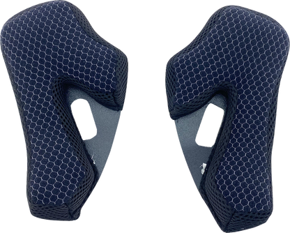 Black AFX FX-37X Cheek Pads in 2XL size, designed for helmets, with foam padding for comfort and fit.