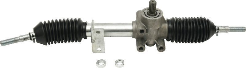 QuadBoss PowerSports steering rack assembly for Can-Am Maverick 1000R and Max models, showing metal components and mounting points.