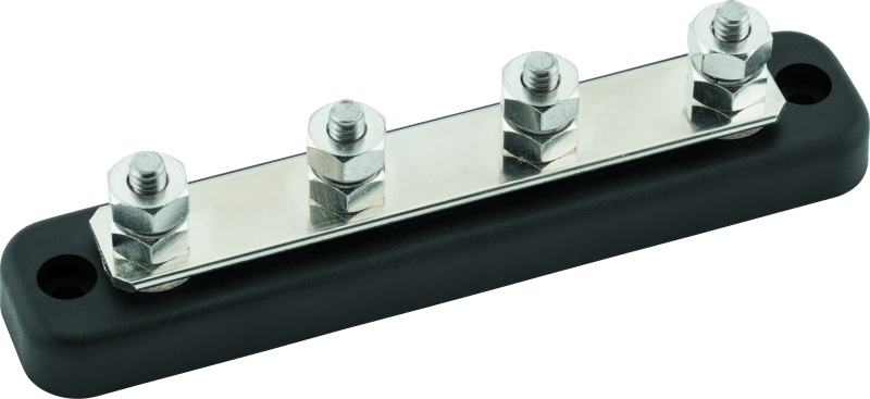QuadBoss 150 Amp bus bar for powersports batteries, metal connector with multiple terminals for secure connections