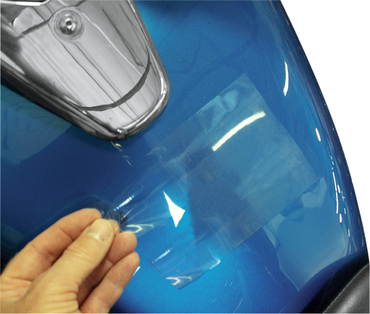 Bill's Exhausts SADDLEMEN Protective Tape Kit for seats, featuring black protective tape strips and application tools.