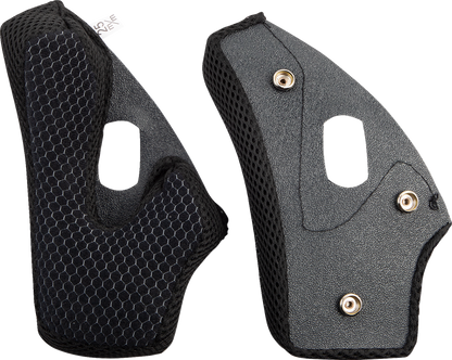 Black AFX FX-37X Cheek Pads in 2XL size for helmets, designed for comfort and fit with Bill's Exhausts branding.