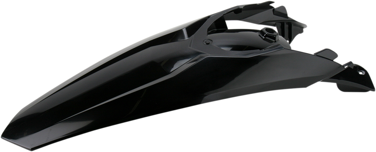 Black Acerbis rear fender body part for motorcycle, showing the curved plastic design with mounting points.