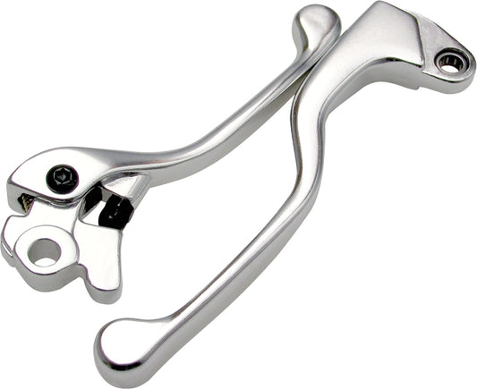 Motion Pro forged brake lever for motorcycle, showing sleek black design and ergonomic shape on a plain background.