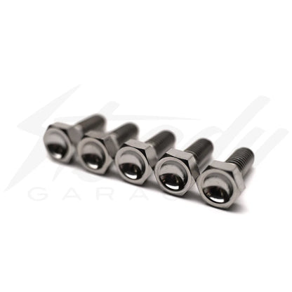 Chimera Engineering GR-5 titanium M6x10mm rotor bolts for Honda Grom, Dax, Monkey, Super Cub motorcycle hardware set of five