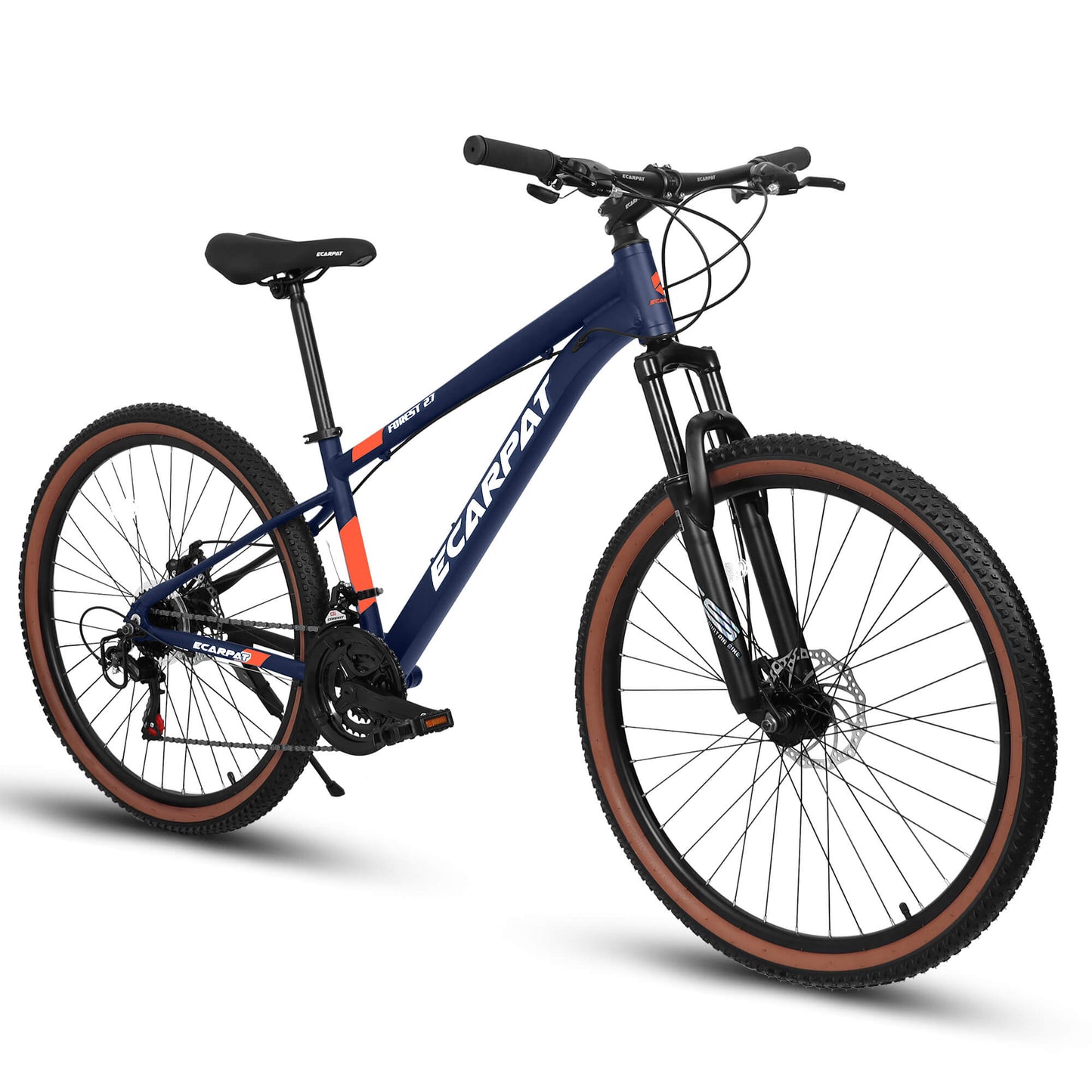 Hycline Ecarpat Trigger 27-inch bicycle with sleek frame and ergonomic handlebar, ready for outdoor cycling adventures.