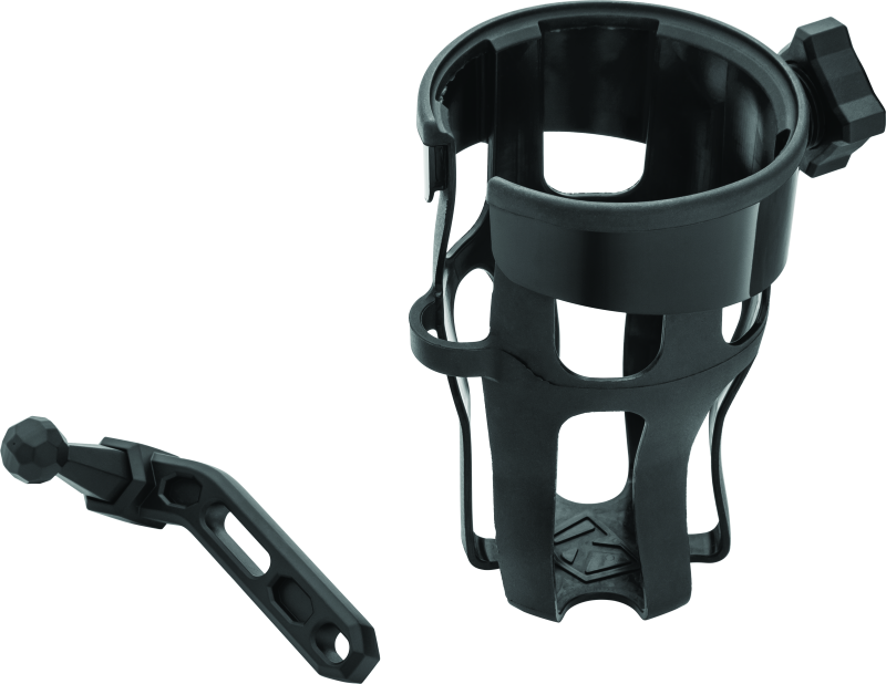 Black Kuryakyn Reflex drink holder perch mount for powersports vehicles, shown attached to a motorcycle or ATV.