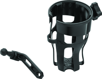 Black Kuryakyn Reflex drink holder perch mount for powersports vehicles, shown attached to a motorcycle or ATV.