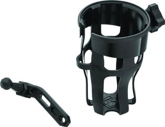 Black Kuryakyn Reflex drink holder perch mount for powersports vehicles, shown attached to a motorcycle or ATV.