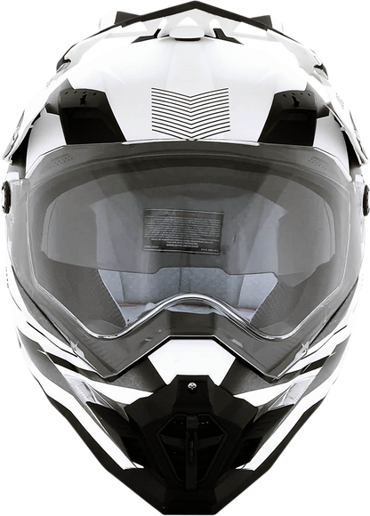 Matte white AFX FX-41 motorcycle helmet in medium size, featuring a sleek aerodynamic design and clear visor.