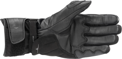 Alpinestars SP-365 Drystar® motorcycle gloves in black and anthracite, size 3XL, showing the textured leather and protective padding.