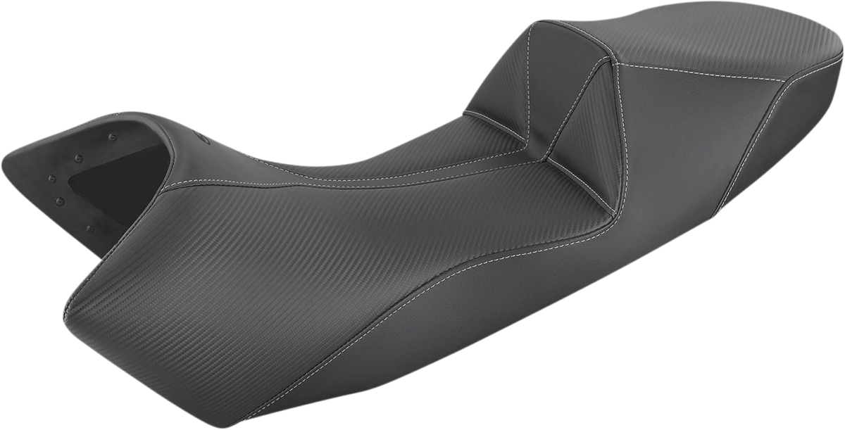 Black SADDLEMEN Adventure Tour seat for KTM, low-profile, stitched one-piece design, designed for comfort and durability.