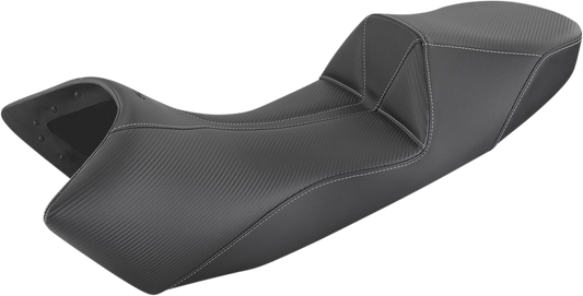 Black SADDLEMEN Adventure Tour seat for KTM, low-profile, stitched one-piece design, designed for comfort and durability.