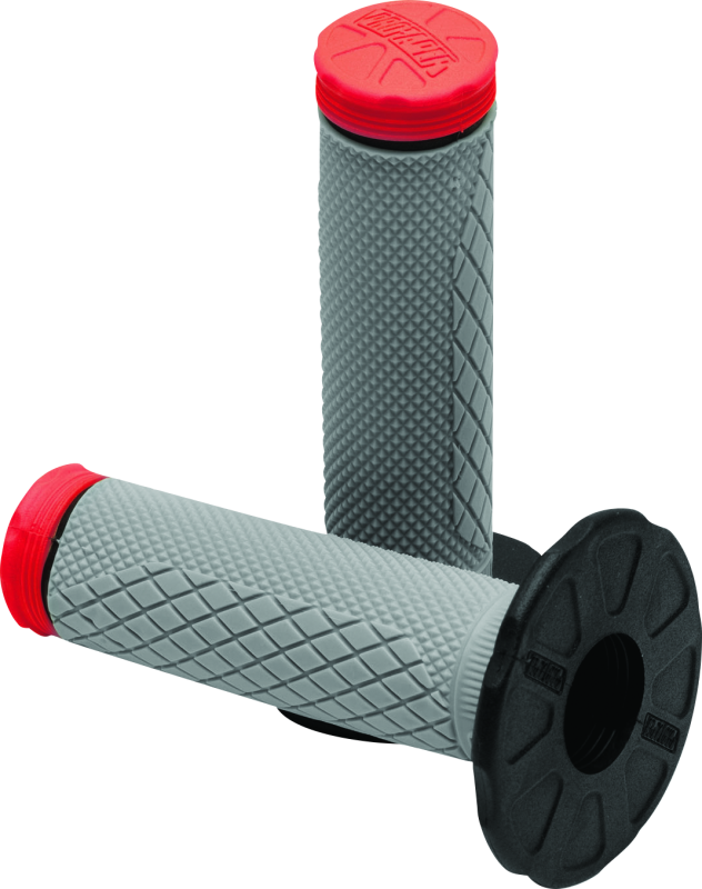 ProTaper, ProTaper Tri Density Full Diamond MX Grips - Red for Motocross and Powersports