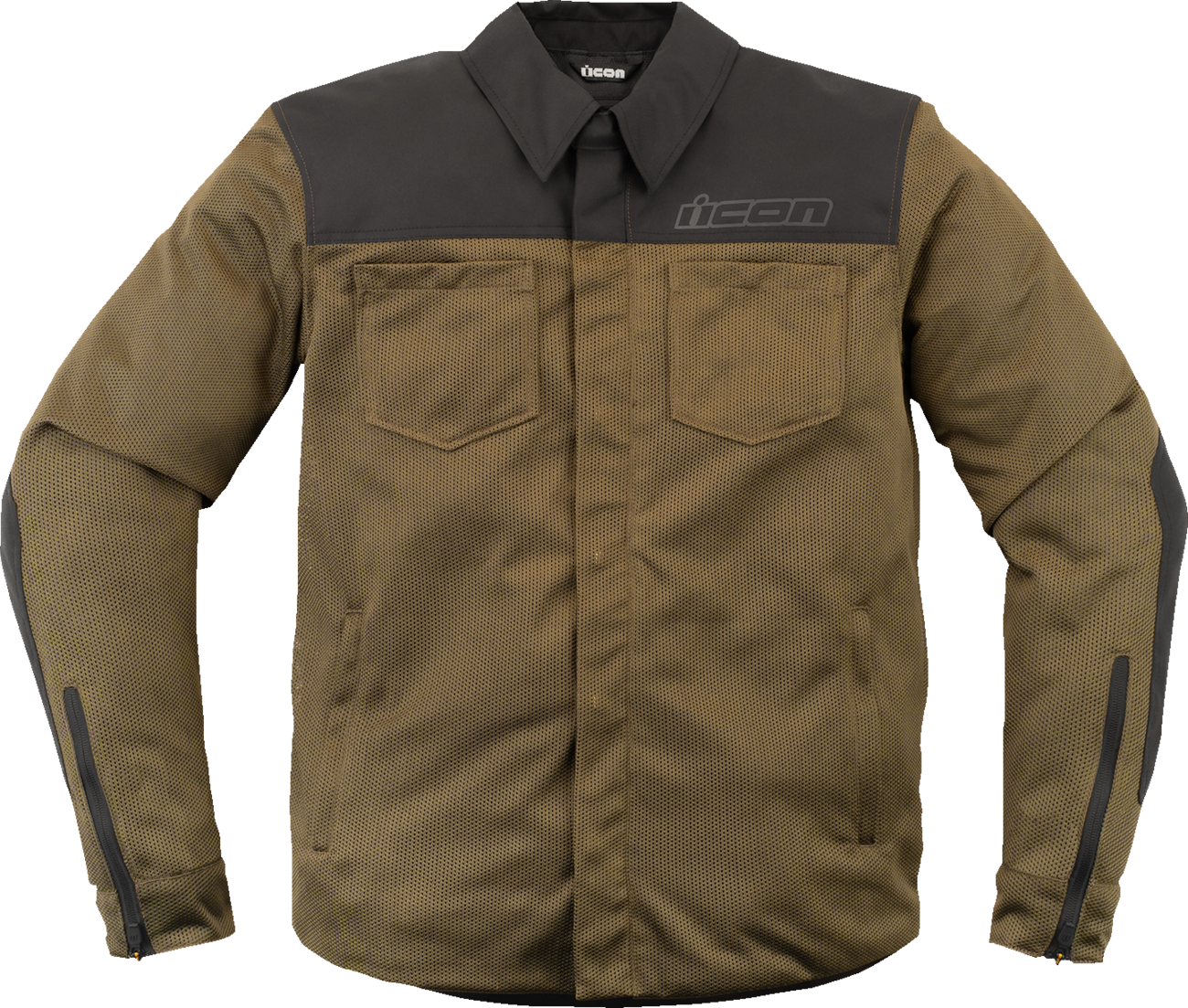 Bill's Exhausts ICON Upstate Mesh CE Jacket in green, large size, featuring breathable mesh fabric and protective design.
