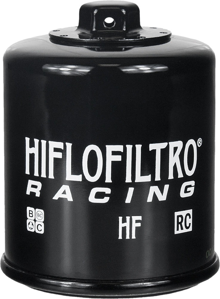 Hiflofiltro HF138RC race oil filter for Suzuki, Aprilia, Kawasaki, Kymco, Arctic Cat motorcycles and ATVs.