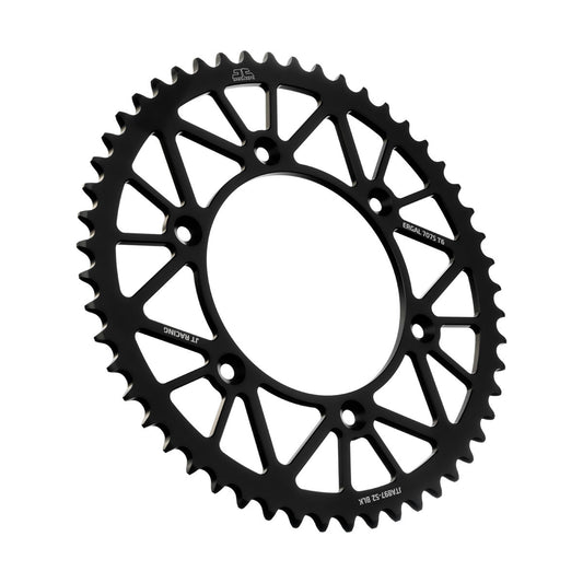 JT, JT RaceLite Aluminum Rear Sprocket 52T for Husqvarna, KTM, and Husqvarna Motorcycles - Part JTA897.52BLK