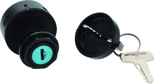 QuadBoss Polaris Ranger 1000 Diesel ignition switch part #403145 with key and wiring for vehicle ignition system.